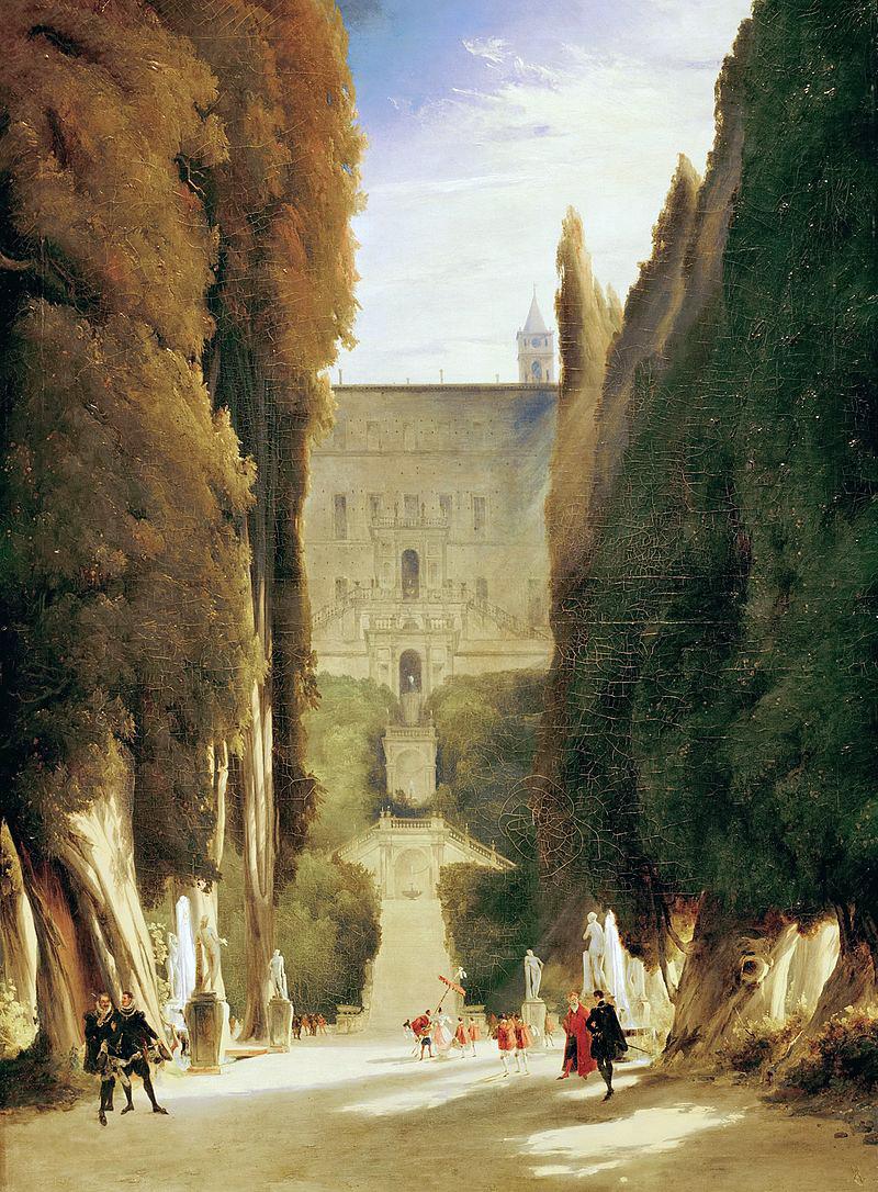 04 allee centrale du jardin et la villa carl blechen 1830