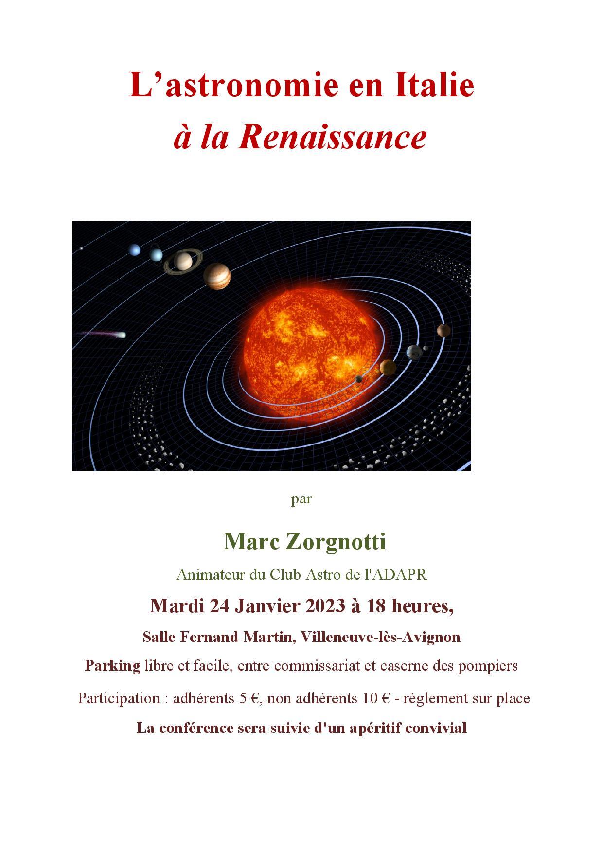 L astronomie italienne affiche page